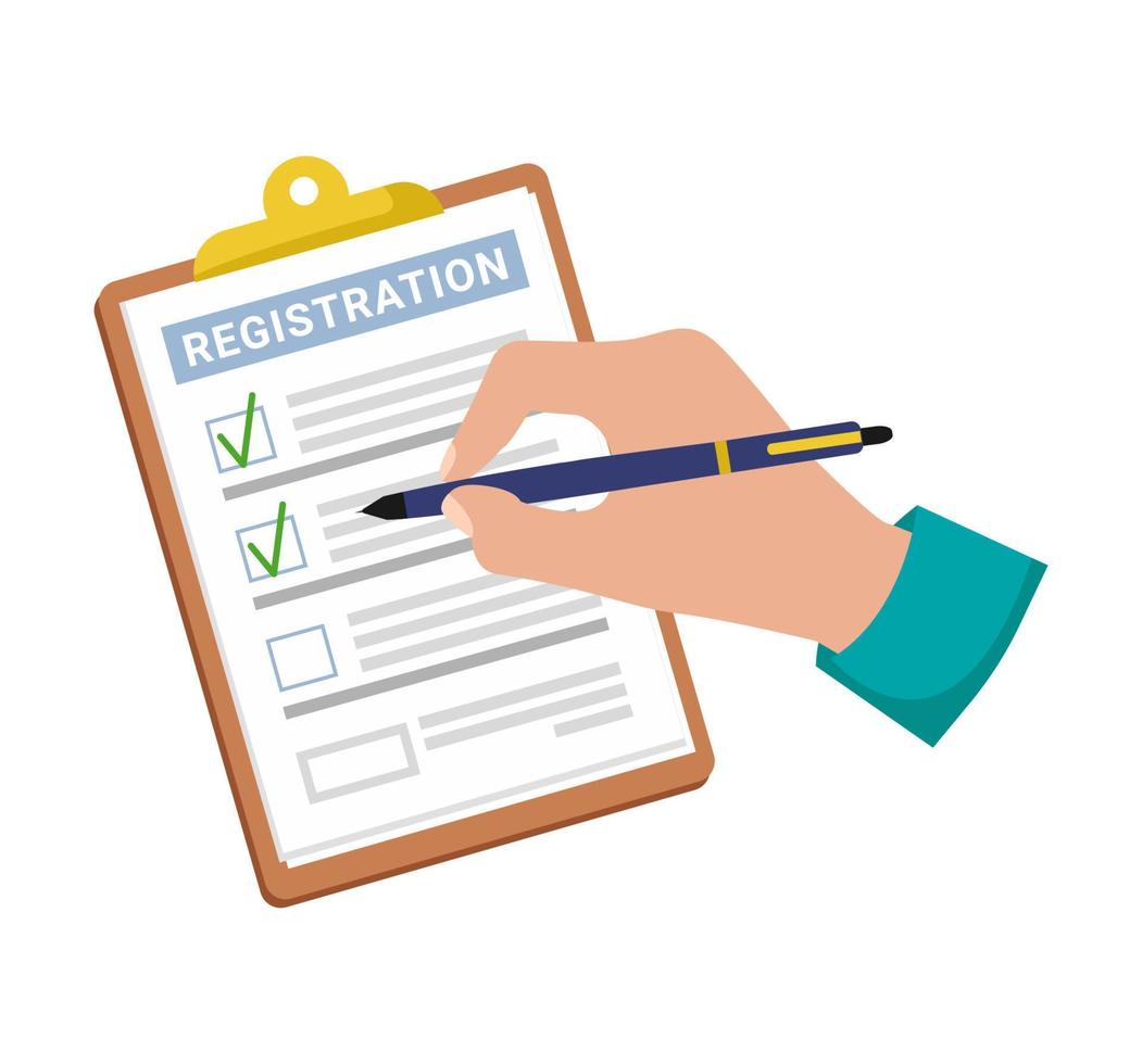 Completing an auction registration form